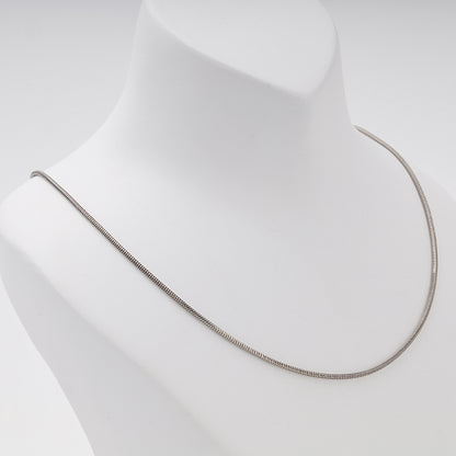 Silver 925 thin snake chain necklace — view 2 — Kabluchka