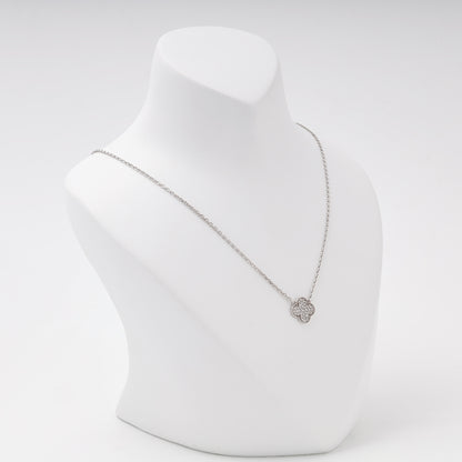 Silver 925 clover pendant necklace with cable chain — Kabluchka