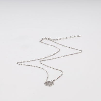 Silver 925 clover necklace, full chain with extender — Kabluchka
