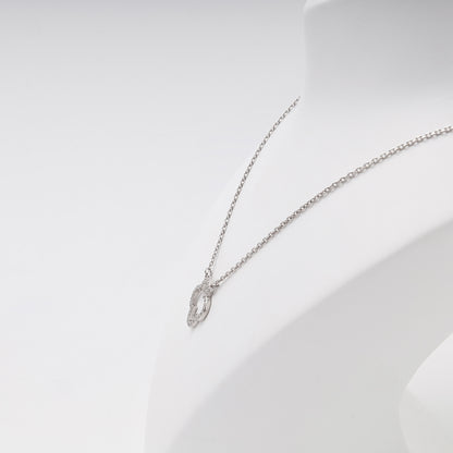 Silver 925 clover CZ pendant necklace — view 5 — Kabluchka