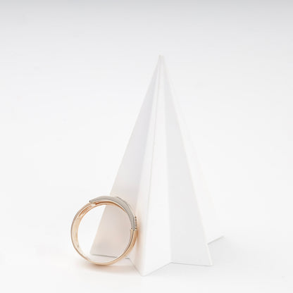 Gold 585 Two-Tone Band Ring close-up — Kabluchka