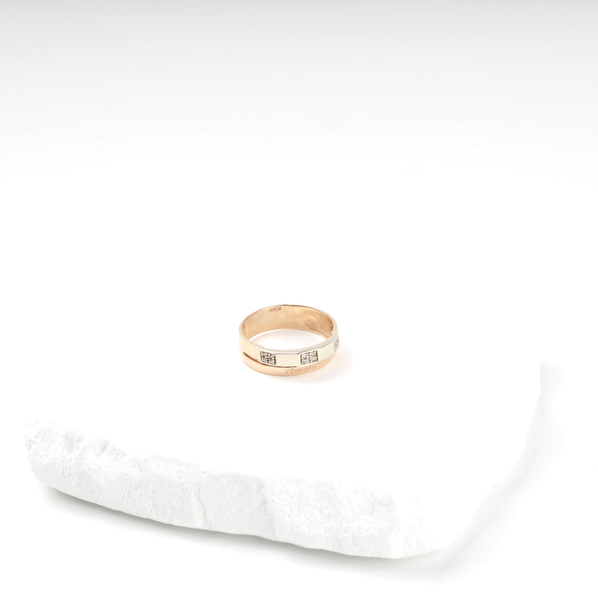 Gold 585 Amour Band Ring detail — Kabluchka