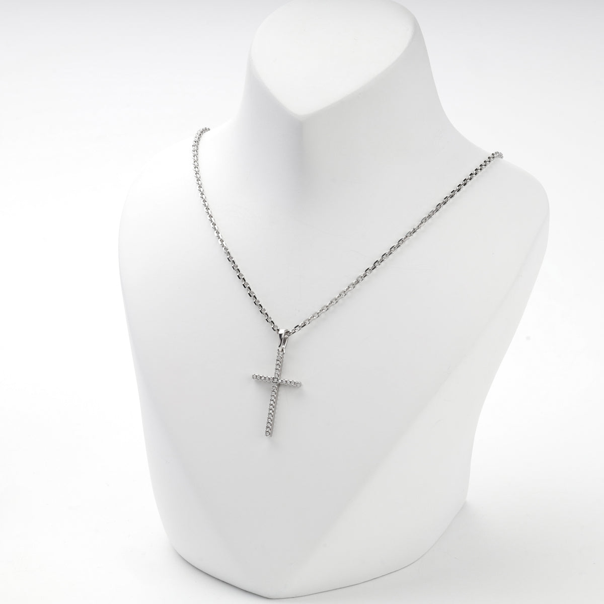 Silver 925 cubic zirconia cross pendant — view 5 — Kabluchka