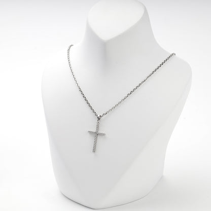Silver 925 cubic zirconia cross pendant — view 5 — Kabluchka