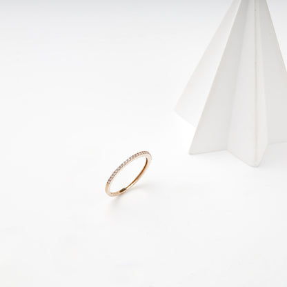 Rose gold half-eternity ring, side angle — КВ713и — Kabluchka