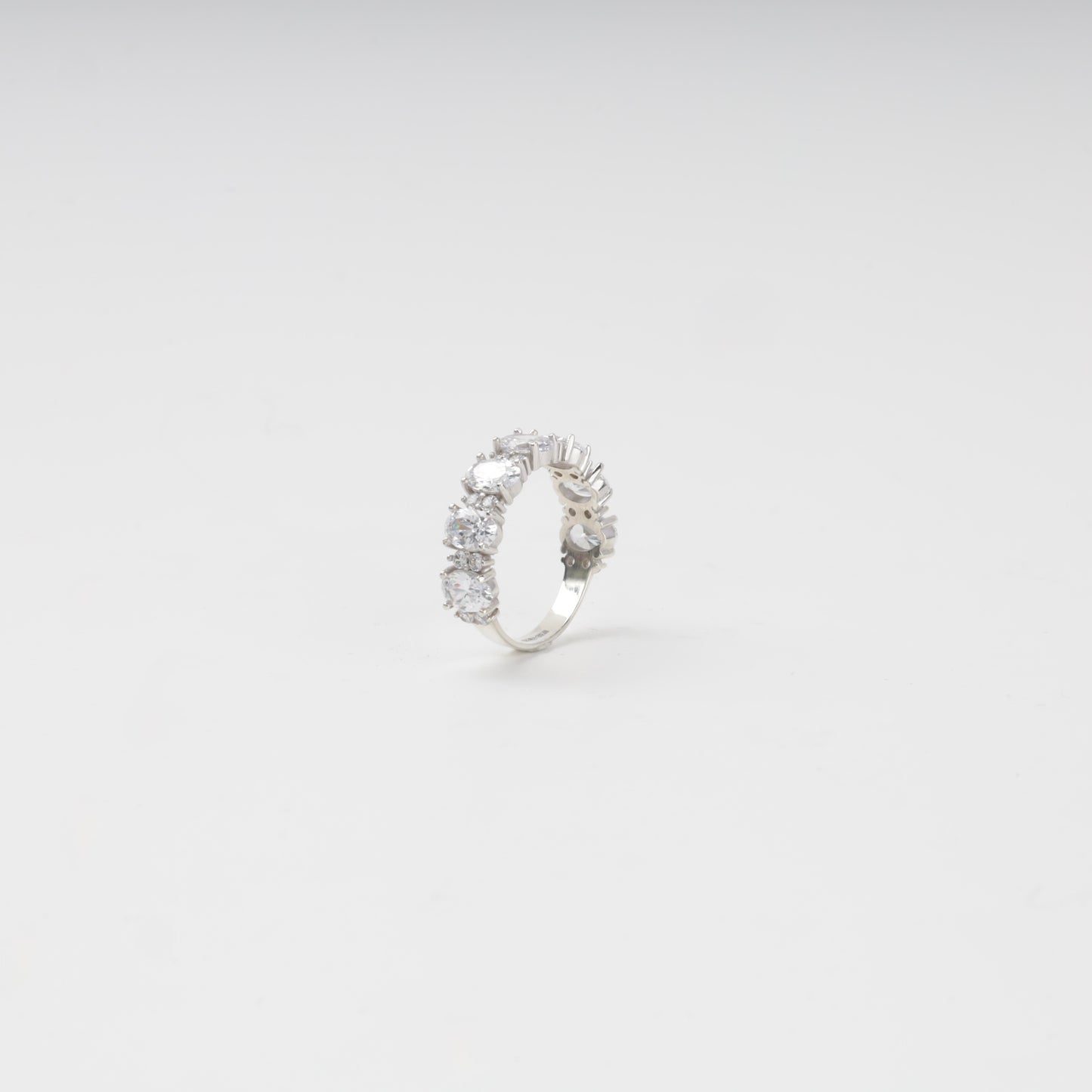 Polished Silver 925 cubic zirconia ring — Kabluchka