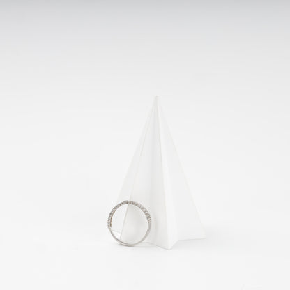 Architectural silver 925 statement ring, side view — Kabluchka