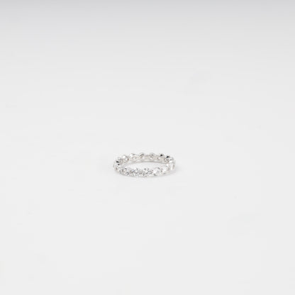 Rhodium-plated Silver 925 cubic zirconia eternity ring — Kabluchka