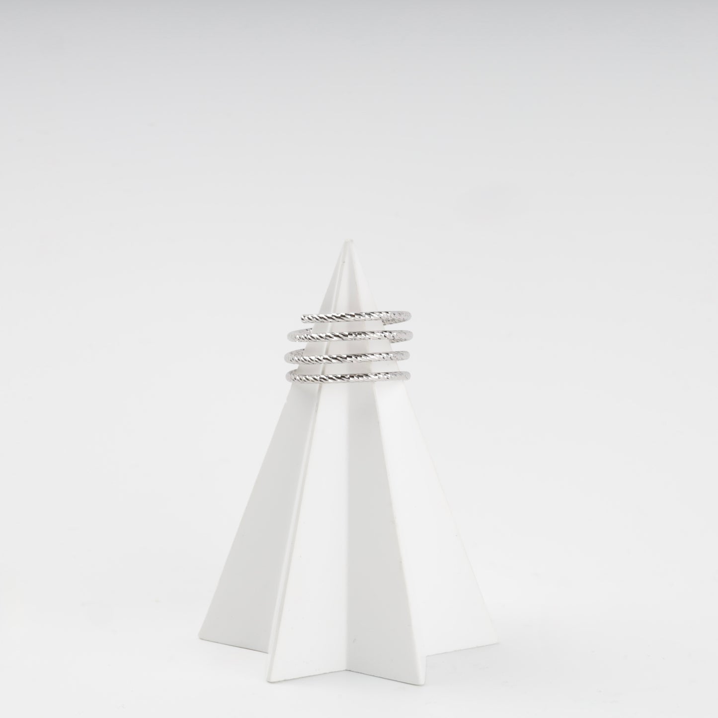 Multi-wrap Silver 925 ring — angled view — Kabluchka