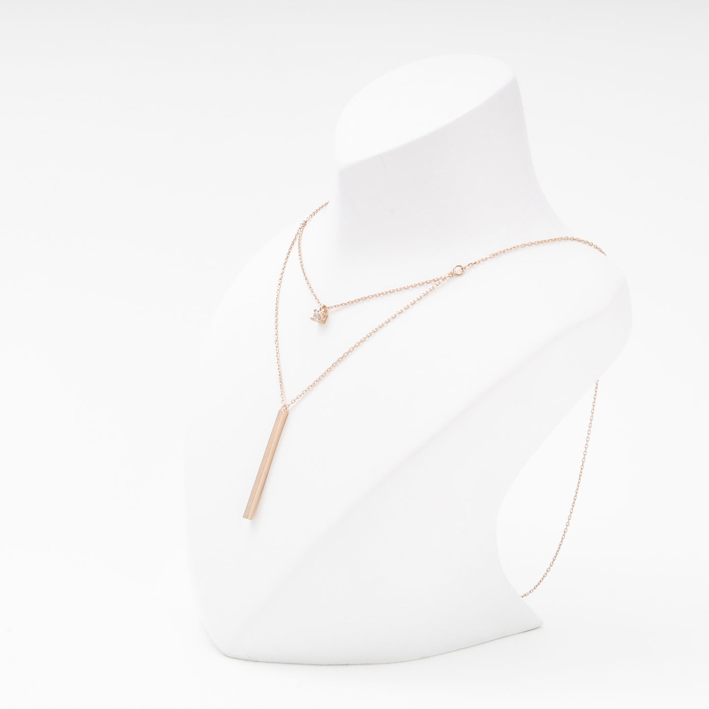 Rose Gold 585 Layered Necklace flat lay — Kabluchka