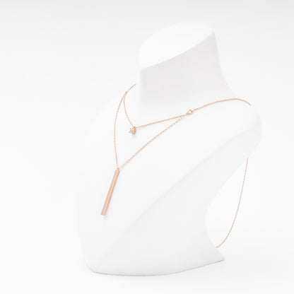 Rose Gold 585 Layered Necklace flat lay — Kabluchka