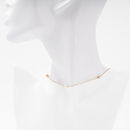 Rose Gold 585 Pearl Necklace Clasp Detail — Kabluchka