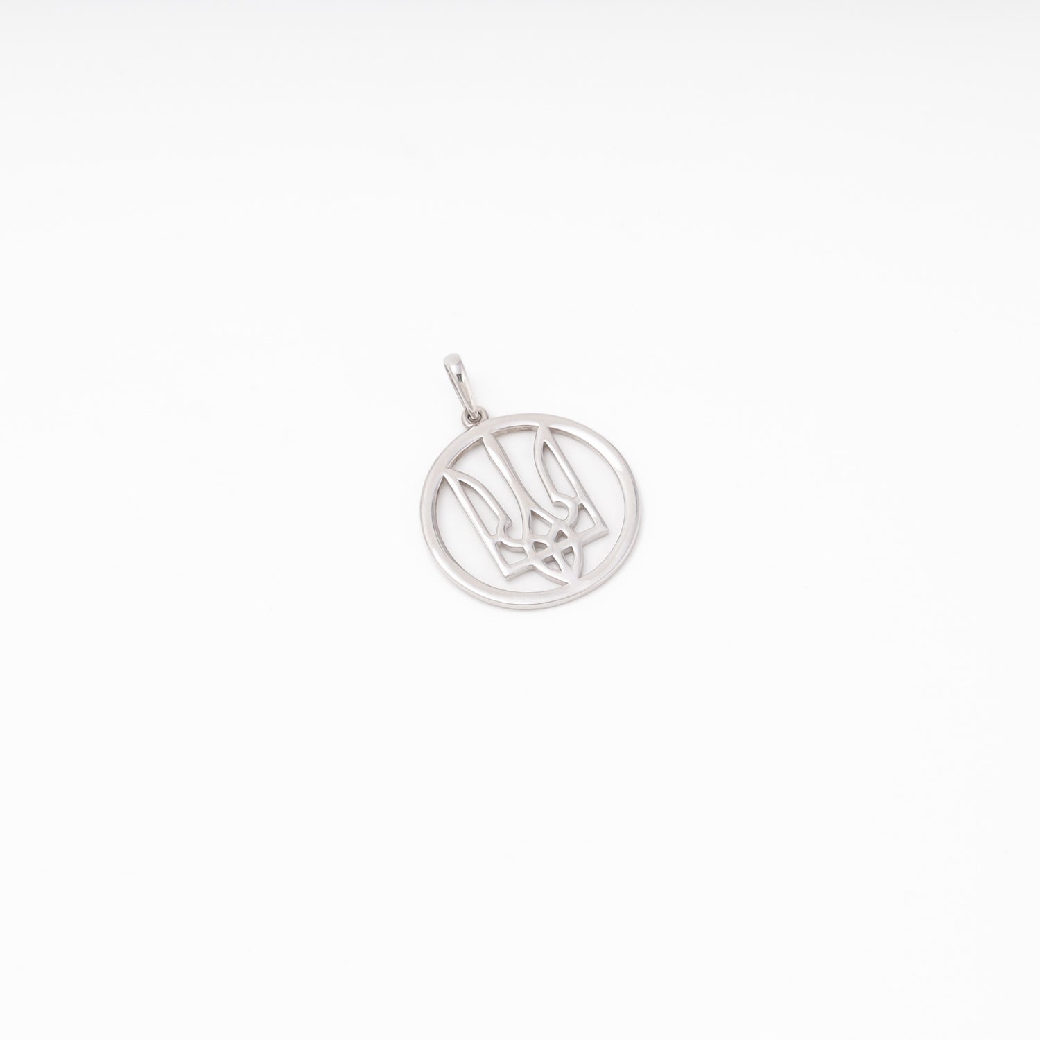 Silver 925 Trident Pendant in Circle, 3966, Kabluchka