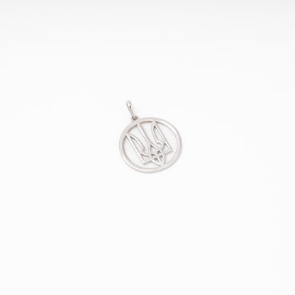 Silver 925 Trident Pendant in Circle, 3966, Kabluchka