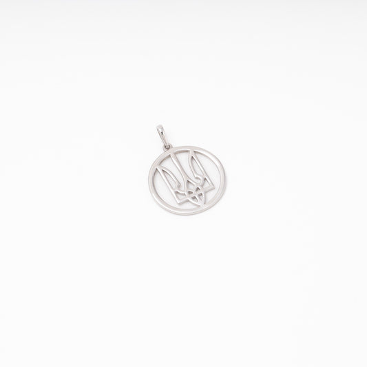 Silver 925 Trident Pendant in Circle, 3966, Kabluchka