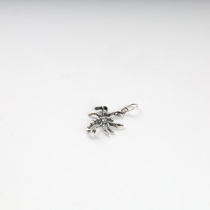 Silver 925 scorpion pendant shown with a styling chain